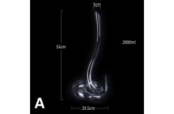 China Creative Snake Shape Glass Wine Decanter Large Capacity Durable Easy To Use supplier