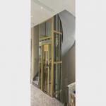 Elegant Semicircular Home Elevator | Gearless Traction Lift for sale