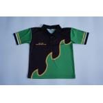 100 Polyester Polo Neck T Shirts For Mens , Promotional Green And Black Polo Shirts for sale