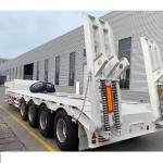 CIMC Quad Axle To Carry Excavator Wheel Loader Construction Machinery Equipment Lowbed Semi Trailer for sale