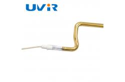 China 3D Single Tube Gold Coating Infrared Heating Element Tube Customizable Wavelength And Dimensions supplier