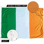 3x5' Ireland National Flag Knitted Polyester Rope and loops Customized St Patrick's Day Party Decoration indoor outdoor for sale