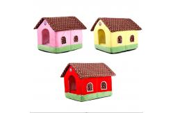China 50cm Indoor portable fancy luxury foldable warm cotton pet dog house supplier