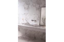 China White Art Rectangular Sanitary Ware Basin Table Top Bathroom Sink supplier