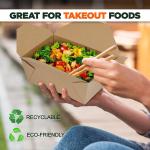 Disposable Kraft Paper Baking Box Take Out Container Lunch Meal Food for sale