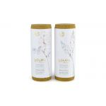 Elegant Gold Stamping Cardboard Tube Packaging with Cork for Perfume / Essential Oil for sale