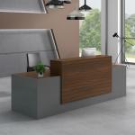 Wooden Modern Front Desk Salon Furniture Beauty Salon Reception Desk for sale