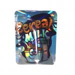 Holographic Effect Stand Up Pouch Matte Tear Notch Bag With Zipper for sale