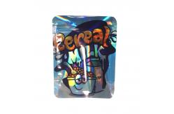 China Holographic Effect Stand Up Pouch Matte Tear Notch Bag With Zipper supplier