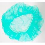 Round Shape Disposable Bouffant Caps Green Colour For Electronic Factory for sale
