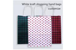 China Recyclable 128gsm White Kraft Paper Shopping Bag With Drawstring Handle supplier