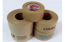 China Environmental Reinforcement Kraft Paper Tape For Sealing / Packaging supplier