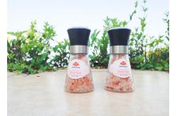 China Adjustable Grinding Head Salt Pepper Grinder With Condiment Transparent Glass Bottle 80ml Capacity supplier