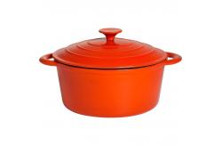 China Enamel cast iron soup pot supplier