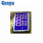 Custom STN Segmented LCD Display Blue Background White Digits For Mixer Machine