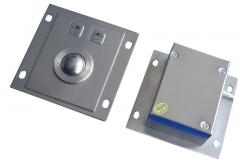 China Mini rear panel mount 25mm Trackball Pointing Device with short stroke buttons supplier