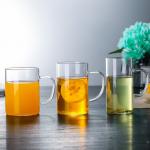 Lightweight Glass Coffee Travel Mugs , Clear Eco Friendly Reusable Coffee Cups