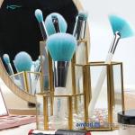 White Handle ISO9001 8pcs Travel Makeup Brush Set