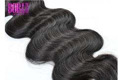 China Pre Plucked Unprocessed Indian Body Wave Hair , Indian Wave Bundles With Frontal Neat supplier