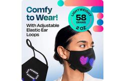 China Digital Electronic Display Programmable LED Face Mask For Party Christmas supplier