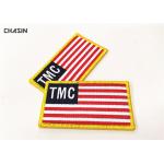 Custom USA Flag Military Style Embroidery Patches Hook On Uniform Arm for sale