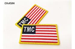China Custom USA Flag Military Style Embroidery Patches Hook On Uniform Arm supplier
