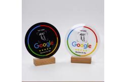 China 13.56mhz NFC Google Review Plate Custom Code Display NFC Social Media Plate supplier