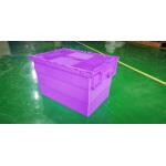 Water - Proof 600*400*365 Mm Stacking Plastic Totes With Anti - Theft Button Seal for sale