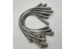 China Banana Convers Screw Button Ecg Trunk Cable , Gray Ekg Lead Wires supplier