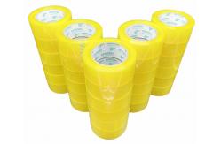 China Self Adhesive Clear Yellow Electrical Tape For Express Packing 40m supplier