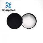 Round Powder Make Up Matte Black PP Plastic Screw Cap For PET Jar With Liner for sale