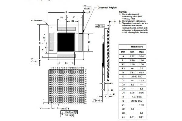 Integrated Circuit Chip PowerPC microprocessor MC7447AMX1000NB MOTOROLA BGA