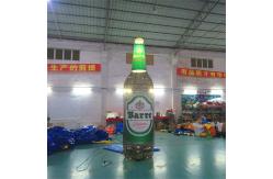 China 4m High Advertising Inflatables / Brown Inflatable Beer Bottle With Lighting supplier