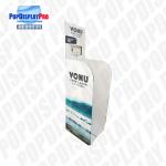 Single Wall 32 ECT B Flute Paper Retail Dump Bins Cardboard For Promoting FUJI Purified Water for sale