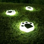 5000K 70lm Solar Decorative Lights Plug In Cat Paw Print Solar Lawn Lamp for sale