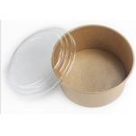 Natural Grease Resistant Kraft Paper Bowls , Salad Hot Takeaway Food Containers for sale