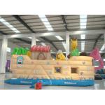 Common Elephant Animals Pirate Ship Inflatable Slide Children cute inflatable Pirate Jump House for sale