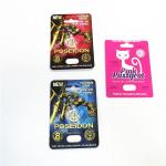 Custom rhino male enhancement pill packaging boxes blister 3d cards paper box pink pussy cat poseidon rhino pill pack for sale