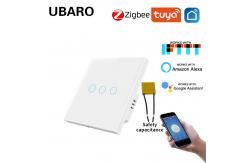 China Smart Zigbee Switch Gold EU / UK Standard 220V Wall Switch App Contorl supplier