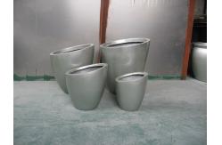 China Modern Fiberglass Rectangular Flower Pots With Matte Finish supplier