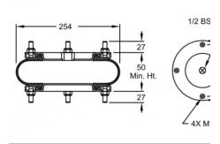 China DUNLOP SP 2623 10X1 Steel Double Convoluted Air Bag W01-R58-4057 supplier