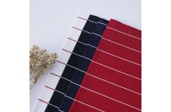 China Eco Friendly Cotton Interlock Fabric Striped 225gsm Lycra Rib Texture supplier
