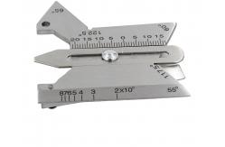 China Silver HJC30 Double Slide Stainless Steel Welding Gauge for Multi Function Welding supplier