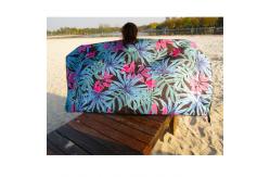 China Custom Printed Sand Free Quick Dry Microfiber Beach Towel With Custom Logo supplier