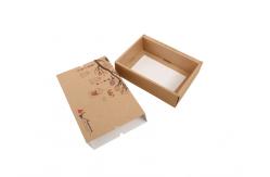 China Custom Brown Kraft Paper Drawer Boxes Packaging With PET Window Wholesale supplier