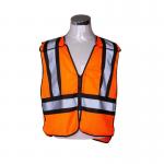 5 Points Mesh Orange Hi Vis Reflective Vest Fire Retardant For Men Workwear for sale