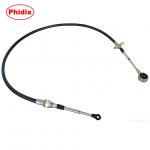 Heavy-Duty Push-Pull Control Cable With Threaded Bulkhead And Rod End