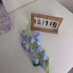 Artificial flowers, flocking, Phalaenopsis, artificial flowers, silk flowers, home display flowers, wedding decorations, lily of the valley, wind chime flowers for sale