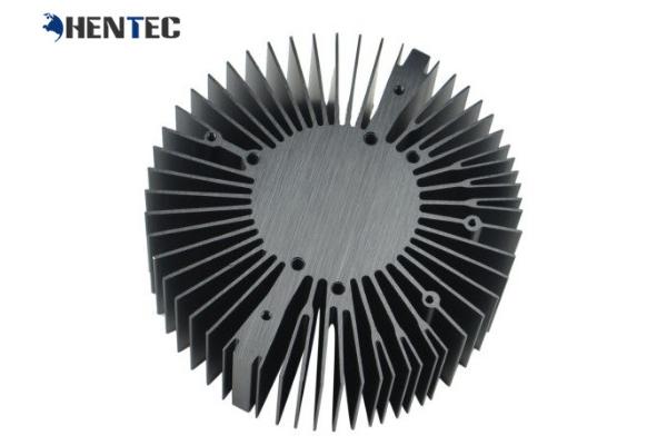 6063 - T5 Cooler / Radiator / Aluminum Heatsink Extrusion Profiles Black Anodized