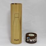 Yellow Printed Biodegradable Paper Cans Packaging for Bottles Pencils and Cosmetics for sale